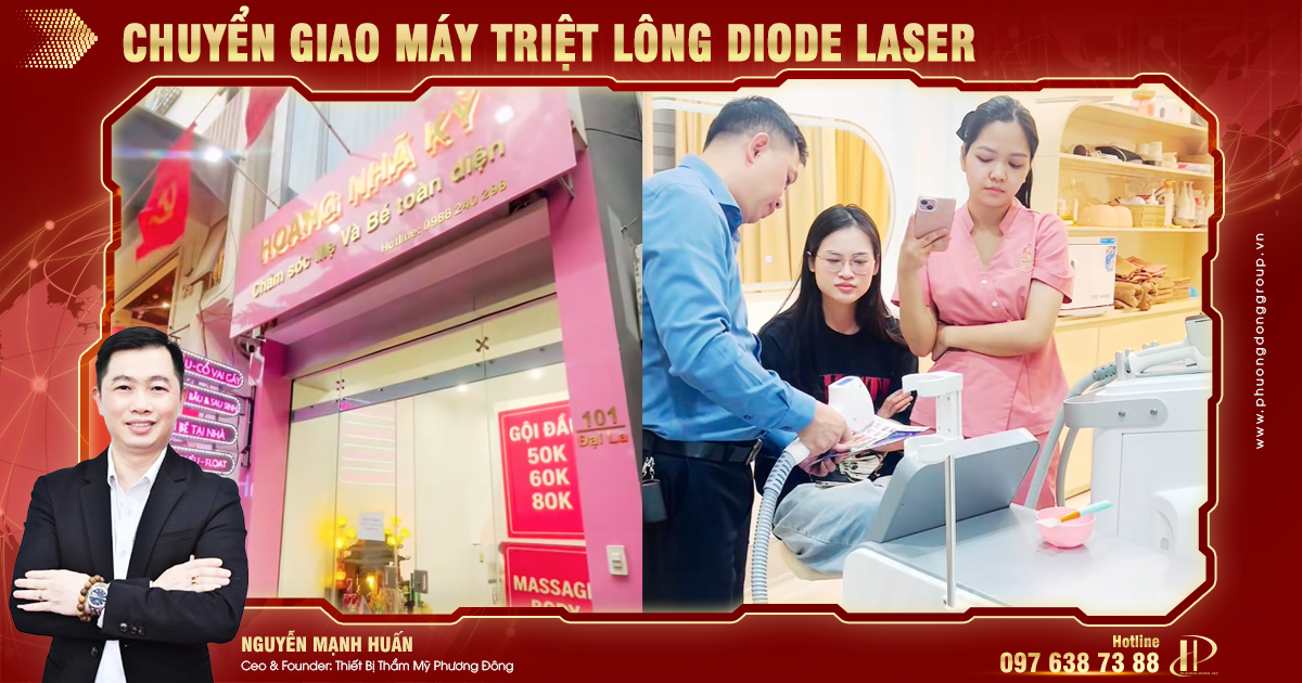 Chuyển giao Máy triệt lông Diode Laser AL-300C tới Hoàng Nhã Kỳ tại Hà Nội