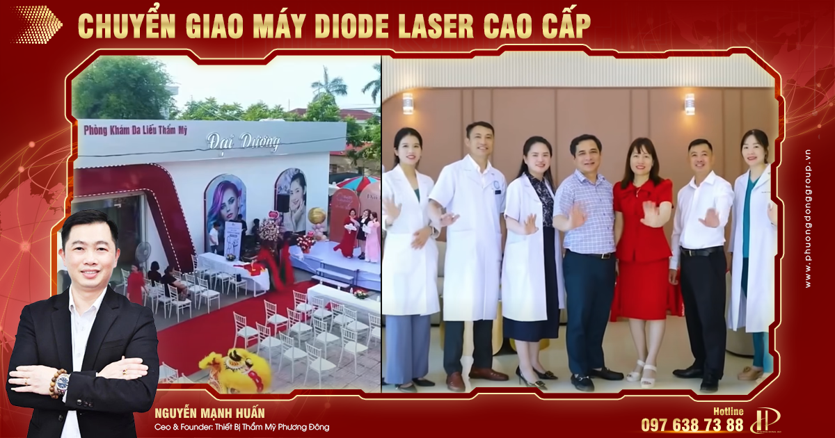 Chuyển giao Máy triệt lông Diode Laser và Hifu 4D SK tới PKDL Đại Dương tại Thái Bình